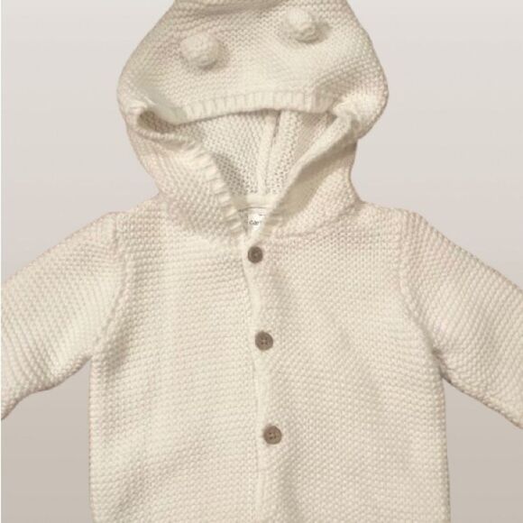 Carter's White Knit Sweater - Picture 1 of 6